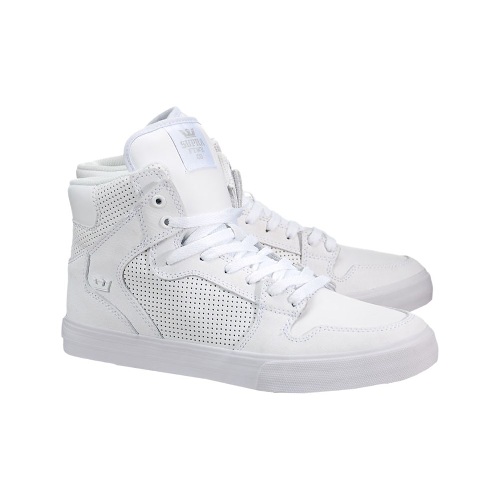 Baskets Montantes Supra Vaider Blanche White/White Homme | EBP-55286257